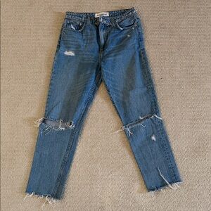REFORMATION JEANS -Distressed High-Waist